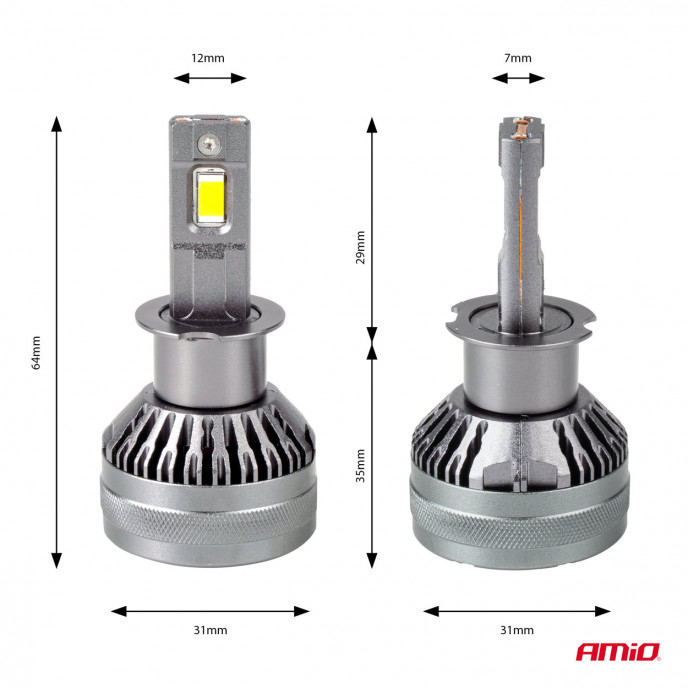 LED Koplampen HP Serie H3 12-24V 6500K AMIO-03672