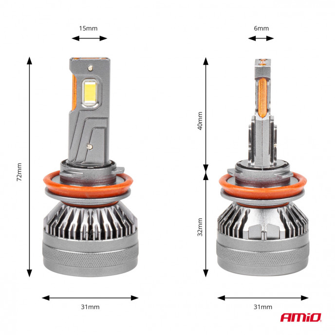 LED-koplampen HP-serie H8/H9/H11/H16 Canbus AMiO-03677