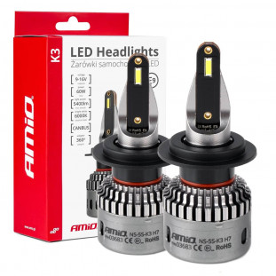 LED-koplampen K3-serie H7 12V 6000K canbus AMIO-03683