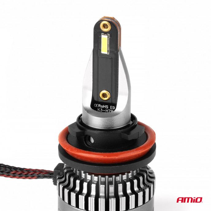 LED-koplampen K3-serie H8 H9 H11 H16 12V 6000K canbus AMIO-03686