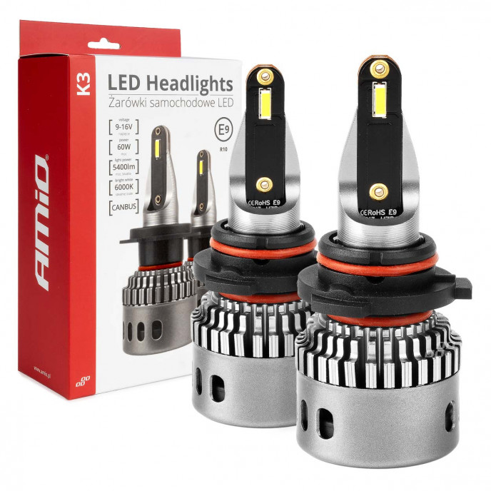 LED-koplampen K3-serie HB4 9006 12V 6000K canbus AMIO-03688