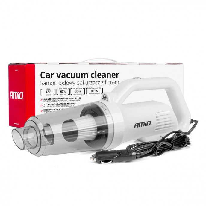 Autostofzuiger 12V 60W HEPA 5kPa AMIO-03691