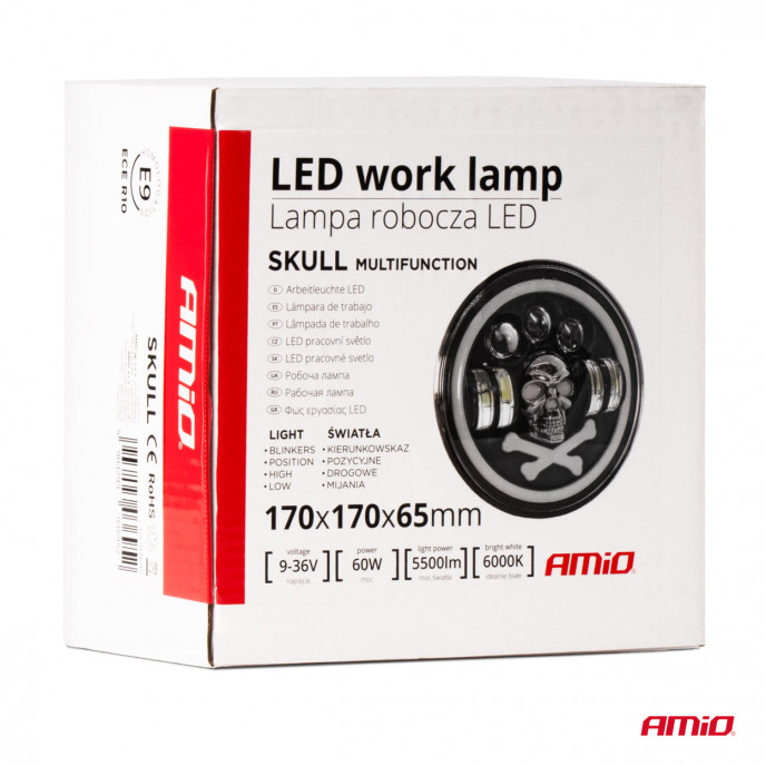 Werklamp Multifunctionele 9-36V 60W AMIO-03695