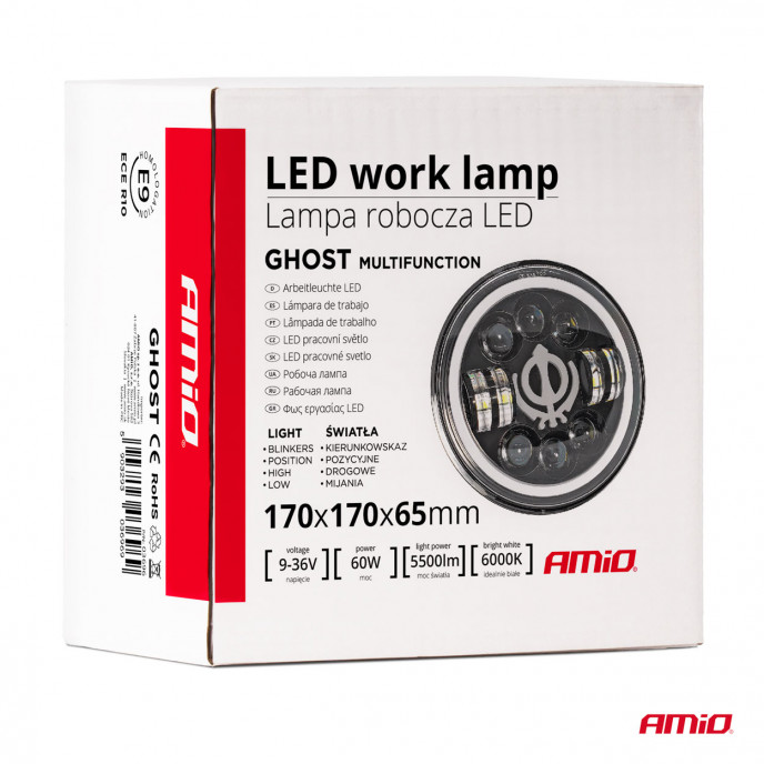 Werlamp Multifunctioneel 9-36V 60W AMIO-03696