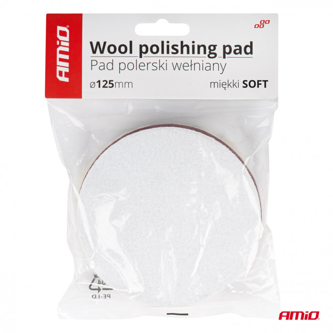 Wol polijstpad SOFT 125mm AMIO-03704
