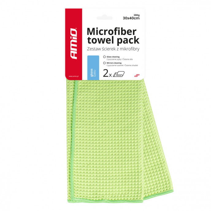 Microvezel poetsdoek voor grove onzuiverheden 30x40cm 280g AMIO-03734