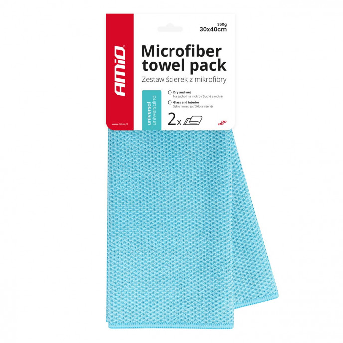 Microvezel kandler doek universeel gebruik 30x40cm 350g AMIO-03737