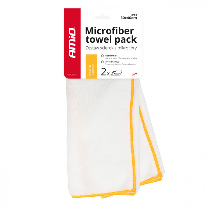 Microvezeldoek voor binnen 30x40cm 275g AMIO-03740
