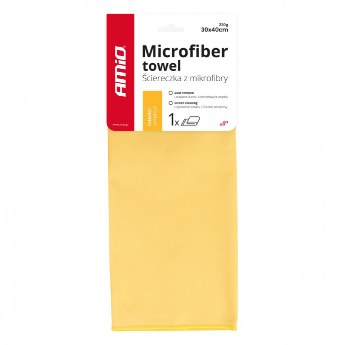 Microvezeldoek voor binnen 30x40cm 220g AMIO-03744