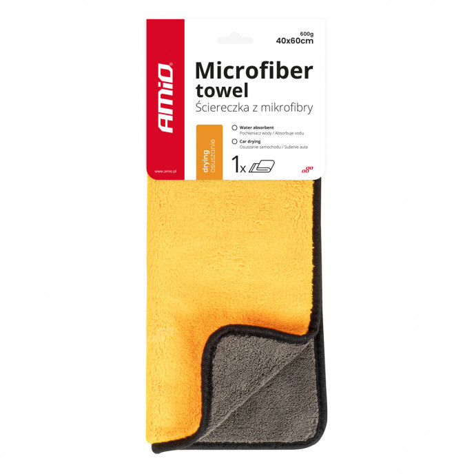 Microvezel droogdoek 40x60cm 600g AMIO-03753