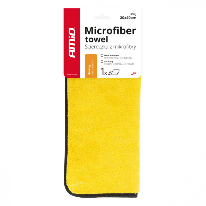 Microvezel droogdoek 30x40cm 950g AMIO-03754