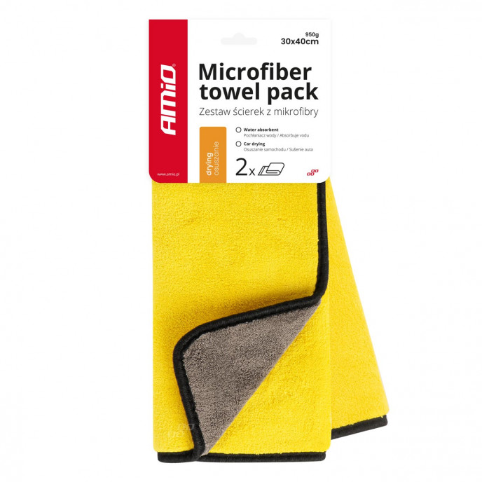 Microvezel droogdoek 30x40cm 950g AMIO-03755