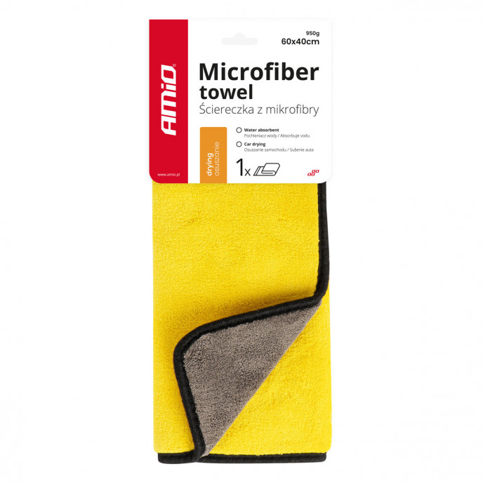 Microvezel droogdoek 40x60cm 950g AMIO-03756
