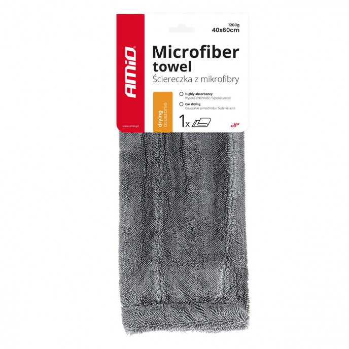 Microvezel droogdoek 40x60cm 1200g AMIO-03760