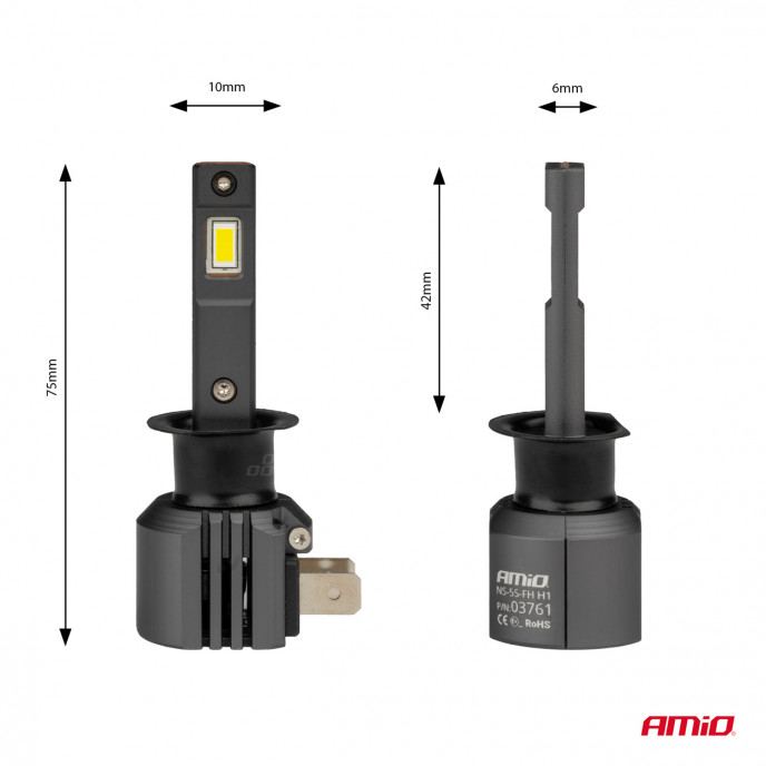 LED Koplampen X4-serie AVIATOR H1 6500K max 44W AMIO-03761