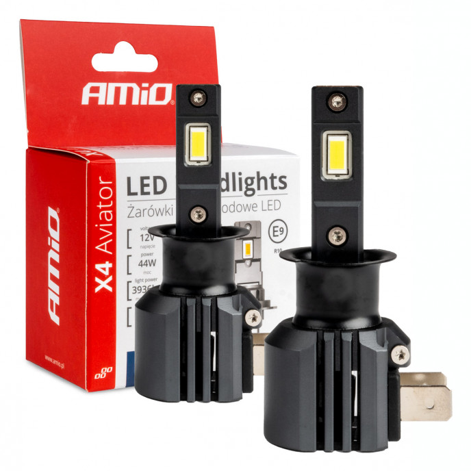 LED Koplampen X4-serie AVIATOR H3 6500K max 44W AMIO-03762