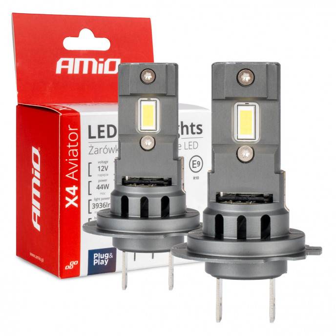 LED Koplampen X4-serie AVIATOR H7/H18 6500K max 44W AMIO-03764