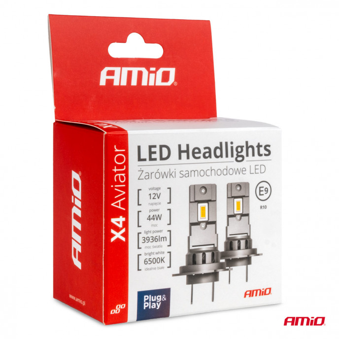 LED Koplampen X4-serie AVIATOR H7/H18 6500K max 44W AMIO-03764