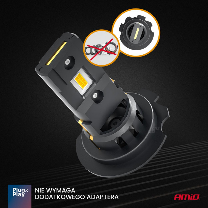 LED Koplampen X4-serie AVIATOR H7/H18 6500K max 44W AMIO-03764