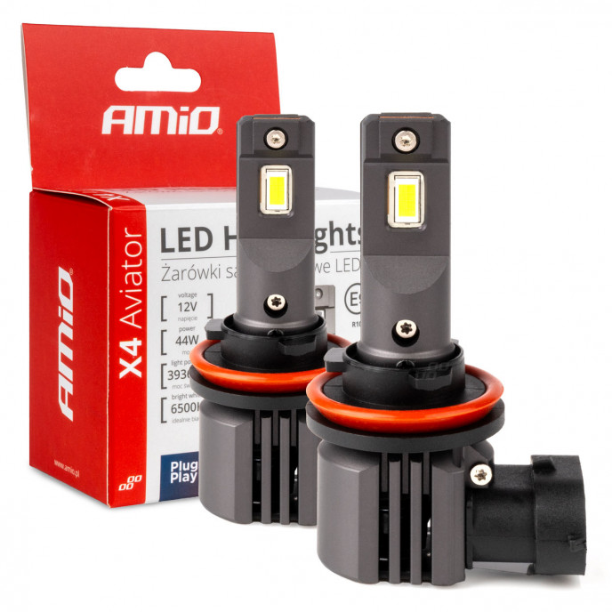 LED Koplampen X4-serie AVIATOR H8/H9/H11/H16 6500K max 44W AMIO-03765