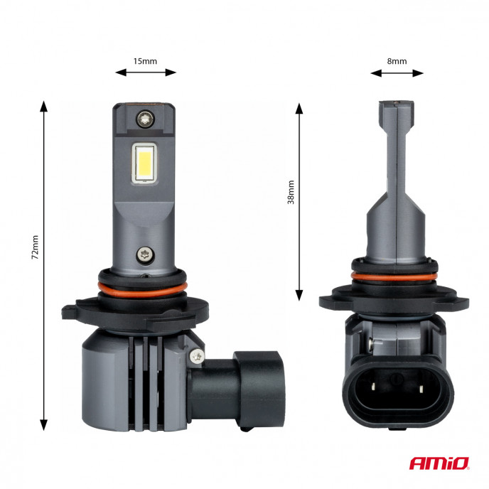 LED Koplampen X4-serie AVIATOR HB3 9005 HIR1 9011 H10 6500K max 44W AMIO-03766