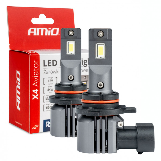 LED Koplampen X4-serie AVIATOR HIR2 9012 6500K max 44W AMIO-03768