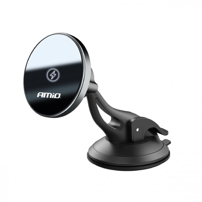 Zuignap Telefoonhouder met Draadloze Oplader My Mag 15W AMIO-03775