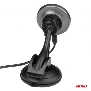 Zuignap Telefoonhouder met Draadloze Oplader My Mag 15W AMIO-03775