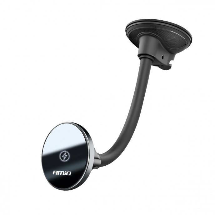 Zuignap Telefoonhouder met Draadloze Oplader 15W AMIO-03777