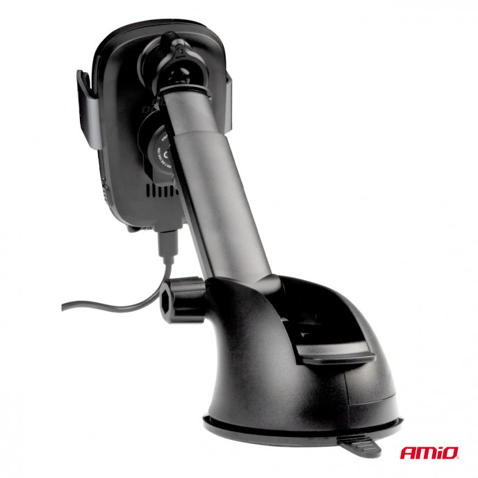 Zuignap Telefoonhouder met Draadloze Oplader 15W AMIO-03779