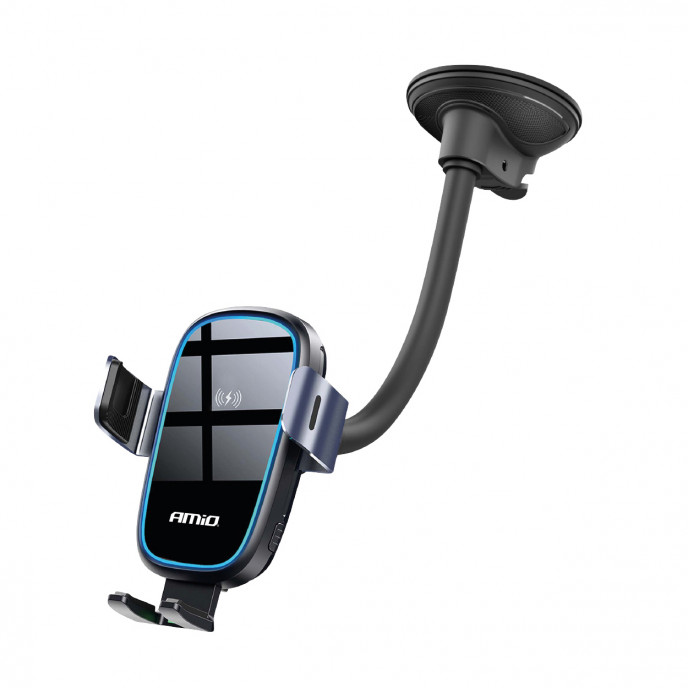 Zuignap Telefoonhouder met Draadloze Oplader 15W AMIO-03780