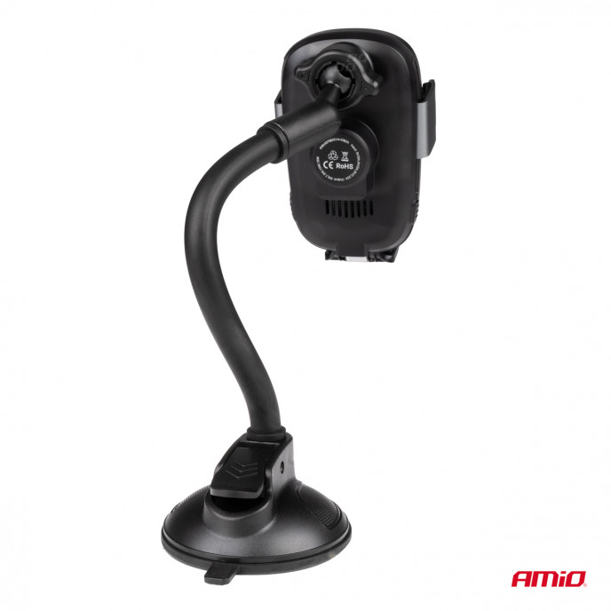 Zuignap Telefoonhouder met Draadloze Oplader 15W AMIO-03780