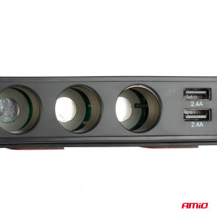 Stopcontact met voltmeter AMIO-03781