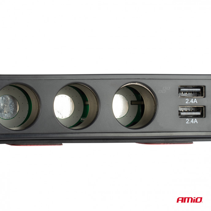 Stopcontact met voltmeter AMIO-03781