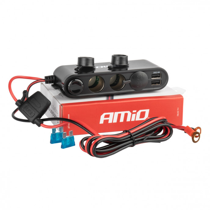 Stopcontact met voltmeter AMIO-03782