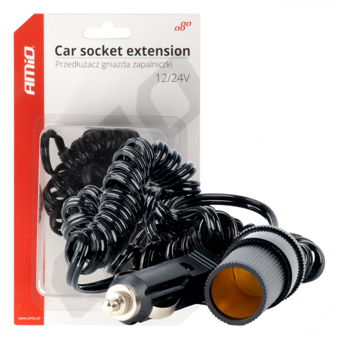 Aansteker stopcontact voor auto 12V 24V 300cm AMIO-03805