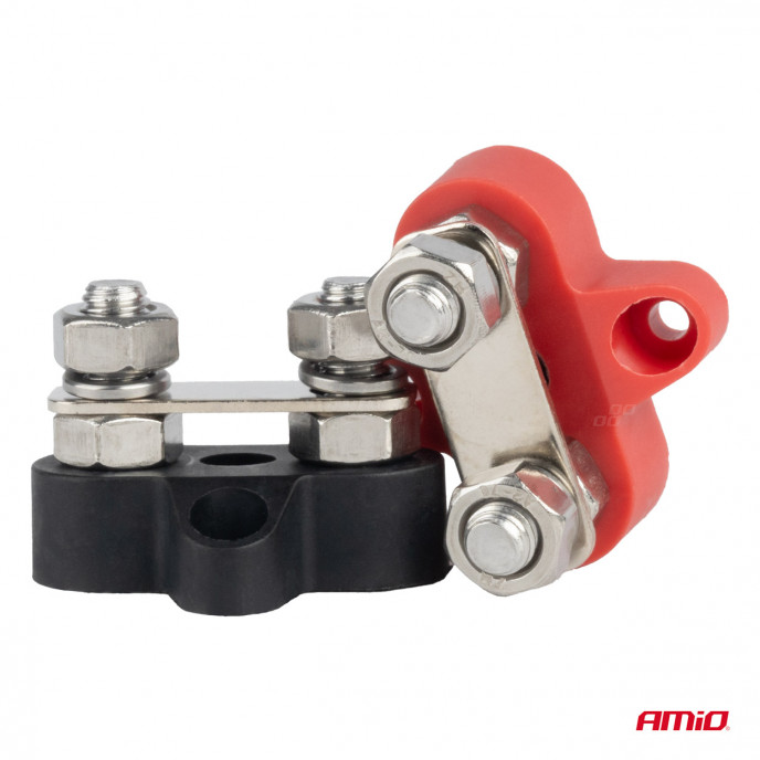 Busbar batterijconnector distributieblok dubbele set max 48V M8 AMIO-03806