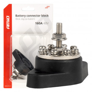 Batterijconnector verdeelblok busbar 8-voudig max 48V 160A AMIO-03807