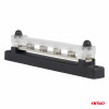 Grondverdeelblok plus rail M6 12V - 48V 150A AMIO-03808
