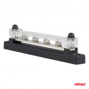 Grondverdeelblok plus rail M6 12V - 48V 150A AMIO-03808