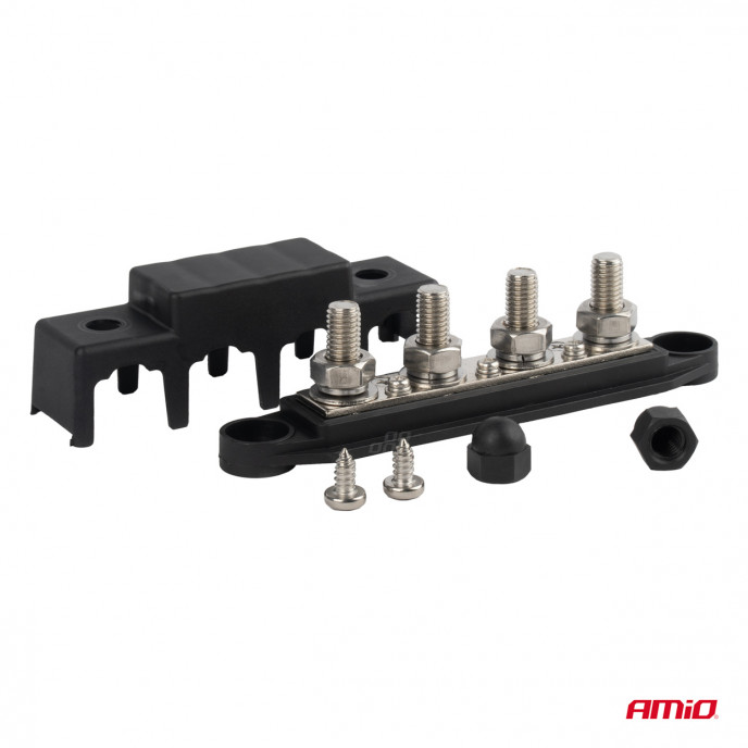 M10 12V - 48V 250A minusa busbar massadistributieblok AMIO-03811