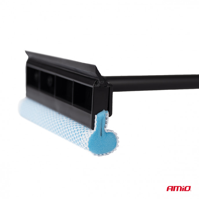 Raamwisserreiniger met kunststof stok 20cm kop 54cm lang AMIO-03852