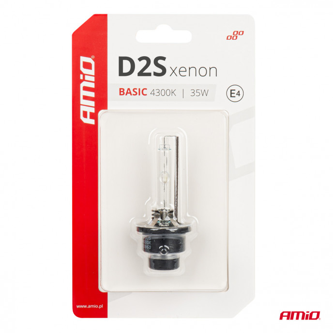 Xenon lamp type D2S 35W 4300K AMiO BASIC blister AMIO-03860