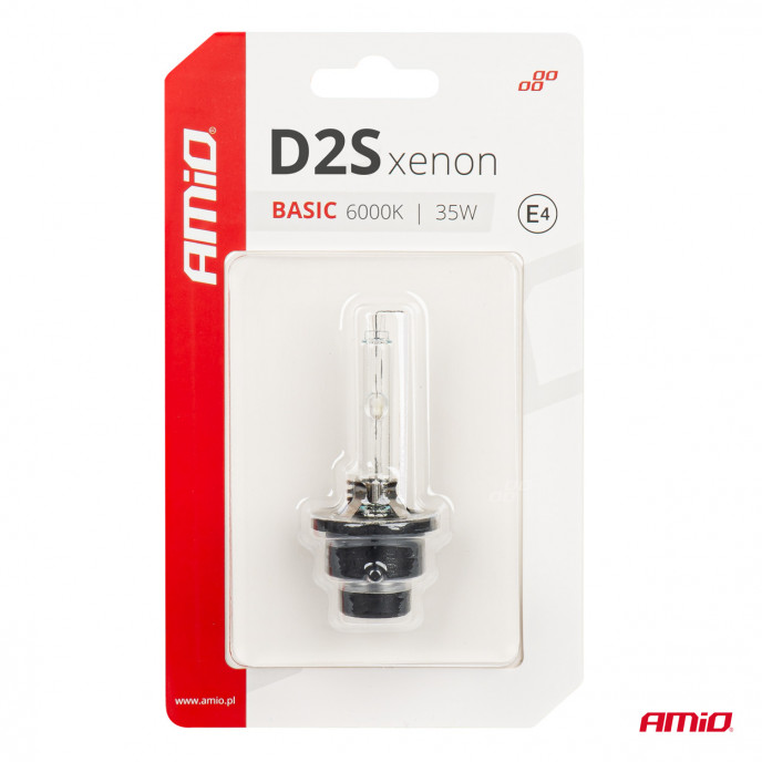 Xenon lamp type D2S 35W 6000K AMiO BASIC blister AMIO-03861