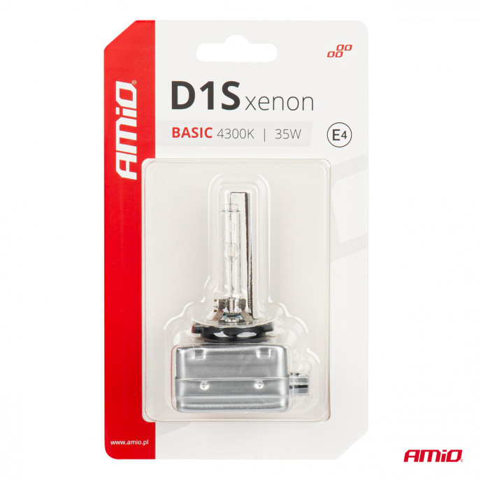 Xenon lamp type D1S 35W 4300K AMiO BASIC blister AMIO-03863