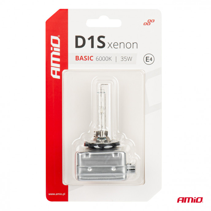 Xenon lamp type D1S 35W 6000K AMiO BASIC blister AMIO-03864