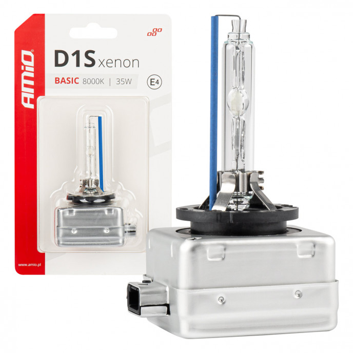 Xenon lamp type D1S 35W 8000K AMiO BASIC blister AMIO-03865