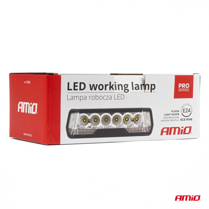 LED werklamp PRO-serie, 4000 lumen, 6000K wit, afm. 163x45x60mm 