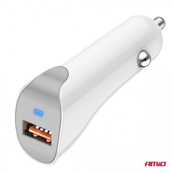 Autolader USB-A 2.1A 12/24V AMiO-03873
