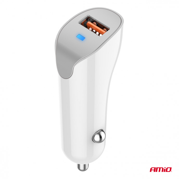 Autolader USB-A 2.1A 12/24V AMiO-03873